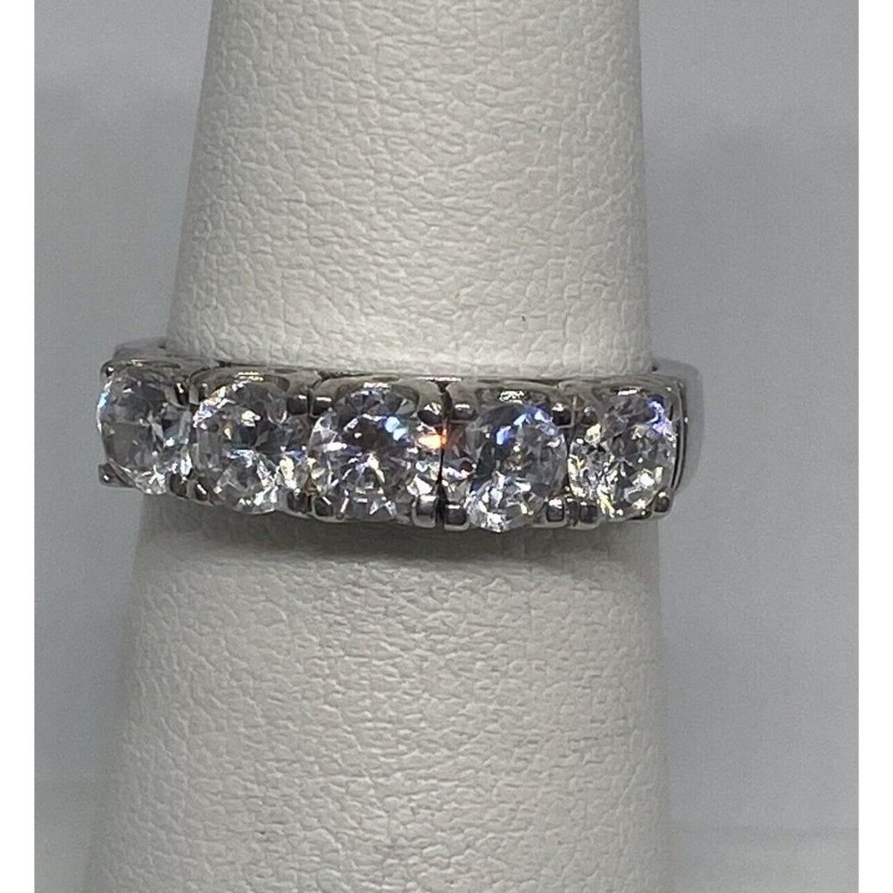 925 STERLING SILVER CZ RING  SIZE 6